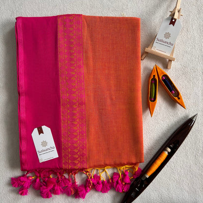 Dhiyona SS Sutisancha Classic Weave Bengal Cotton Saree