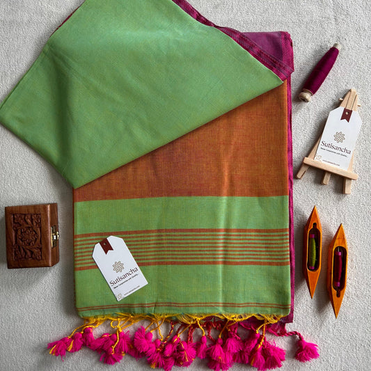 Dhiyona SS Sutisancha Classic Weave Bengal Cotton Saree