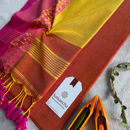 Dhiyona SS Sutisancha Classic Weave Bengal Cotton Saree