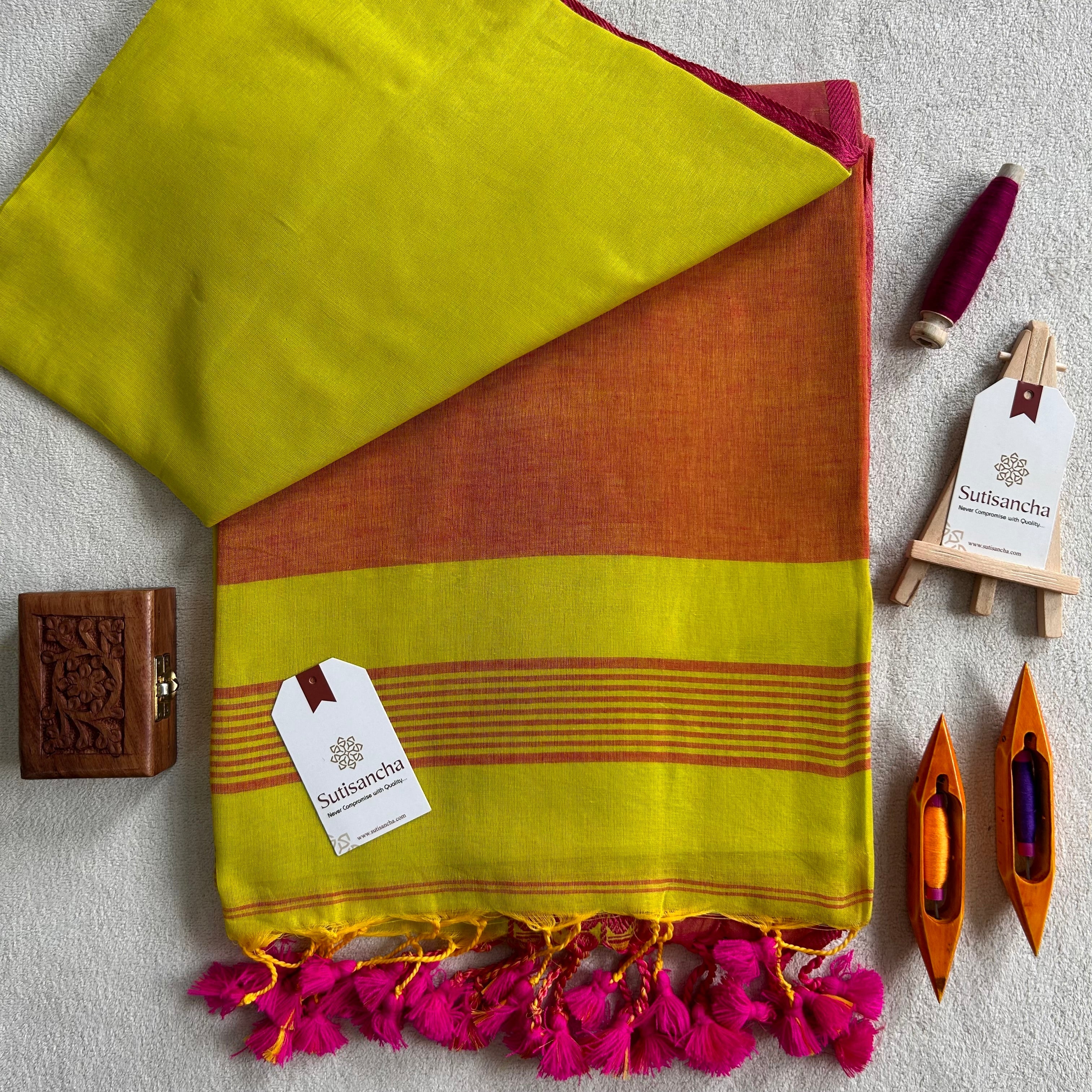 Dhiyona SS Sutisancha Classic Weave Bengal Cotton Saree