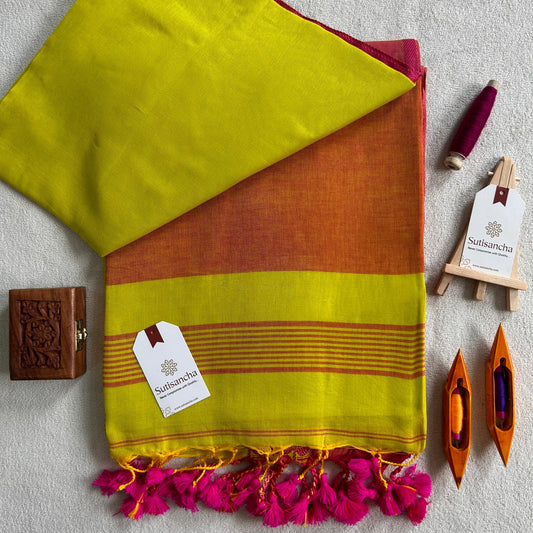 Dhiyona SS Sutisancha Classic Weave Bengal Cotton Saree