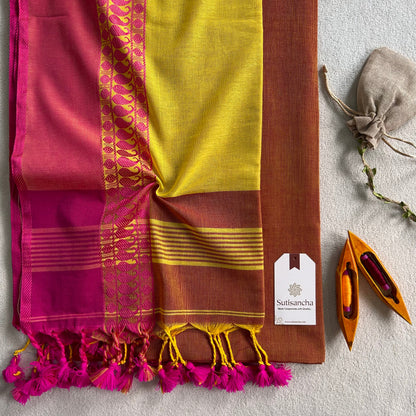 Dhiyona SS Sutisancha Classic Weave Bengal Cotton Saree