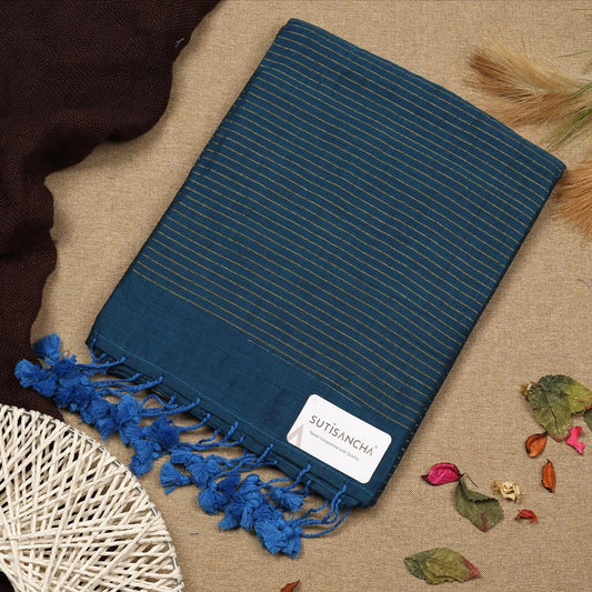 Dhiyona SS Sutisancha indigo Zari Stripe Saree