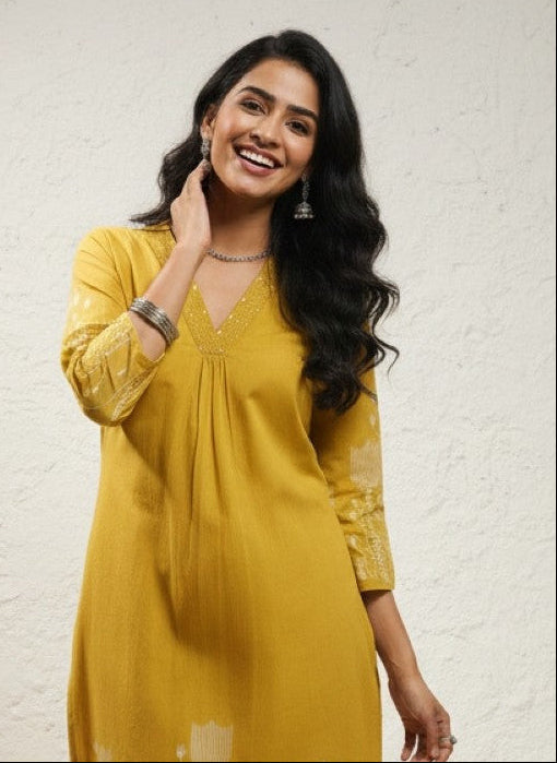 Krystle Amber Printed Kurta Pant Set