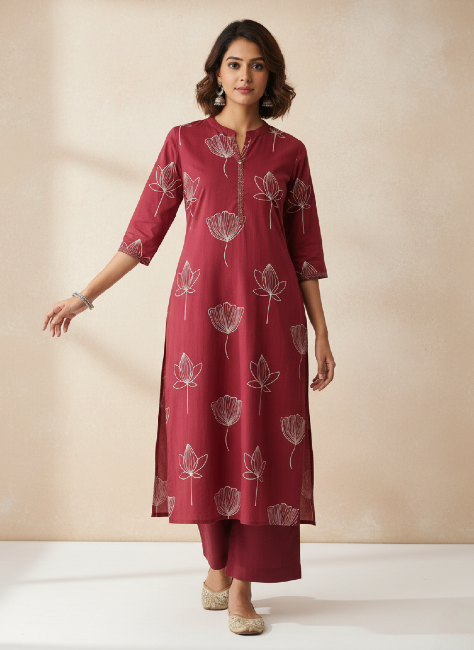 Swades Jam cotton kurta pant set