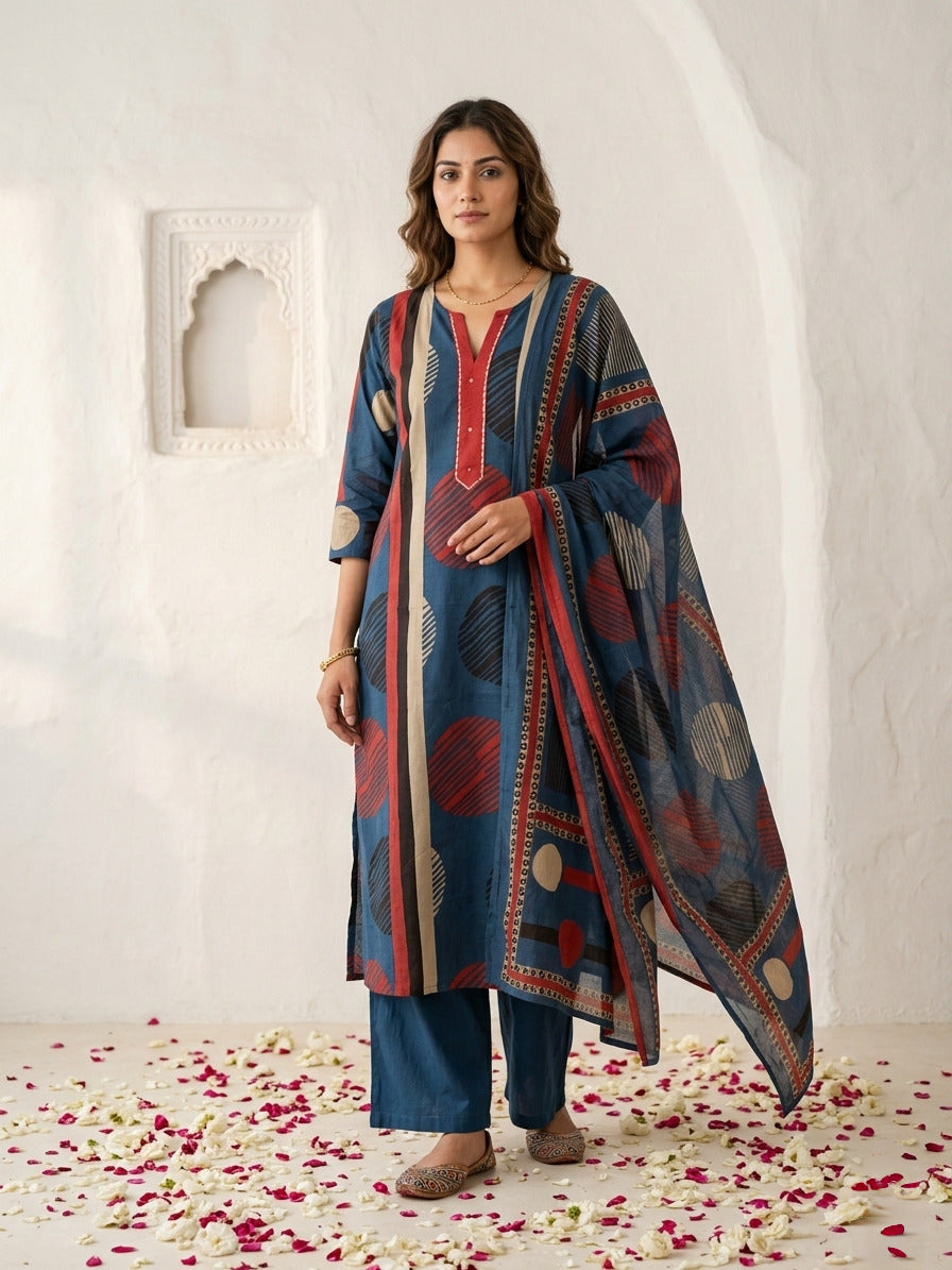 Swades trypan cotton suit set