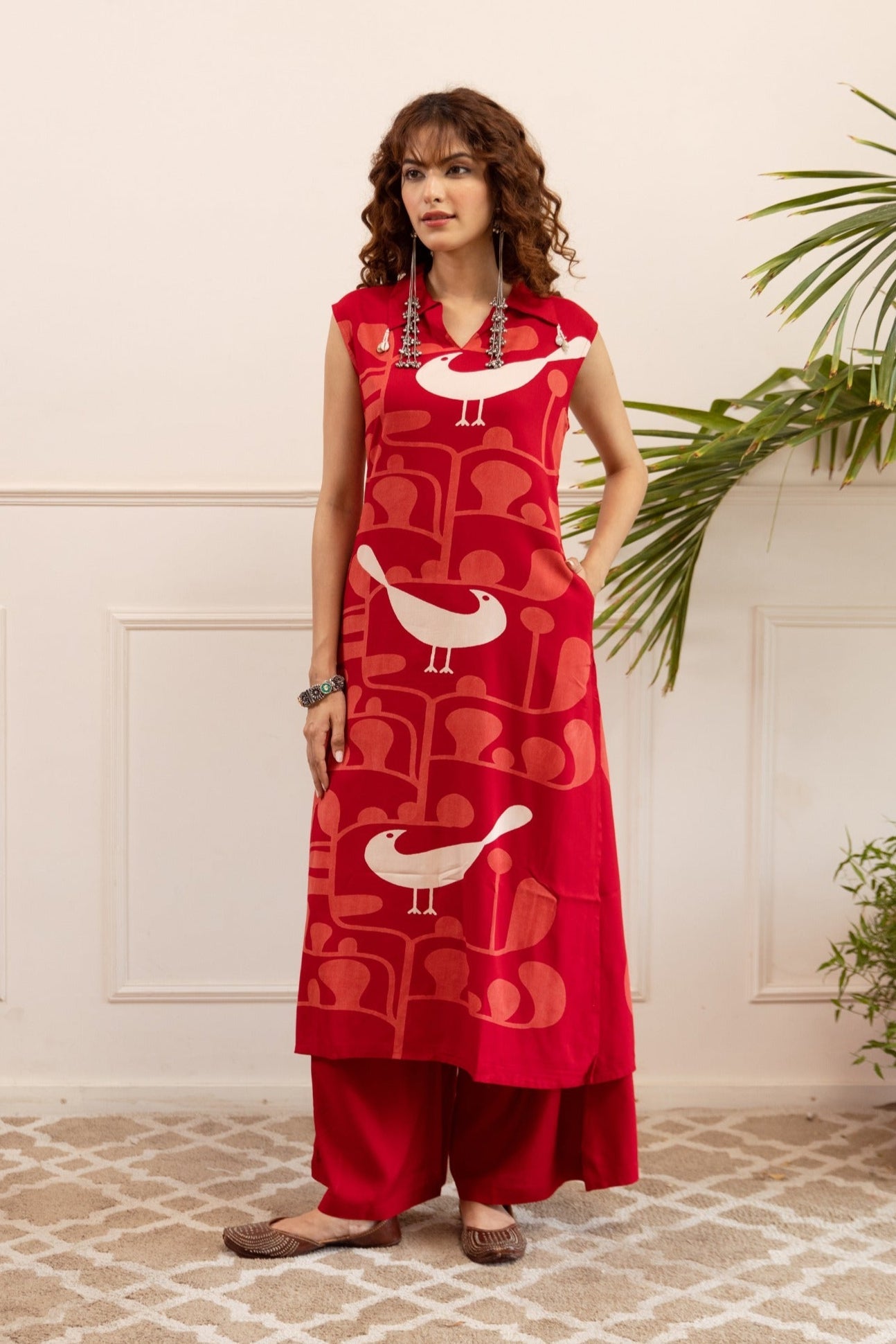 Kabool Ruby printed Kurta Pant set