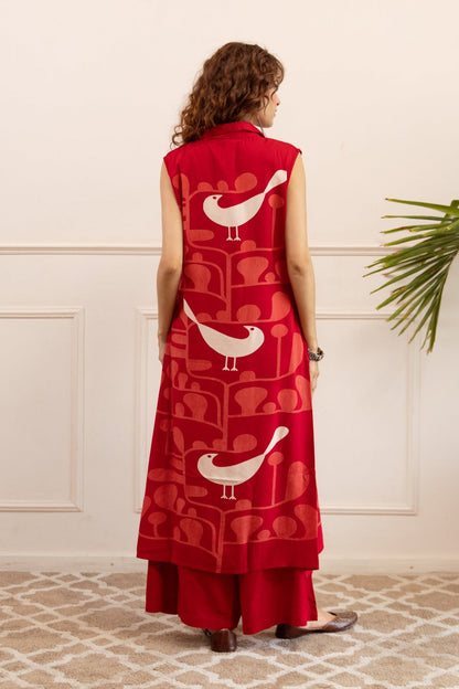 Kabool Ruby printed Kurta Pant set