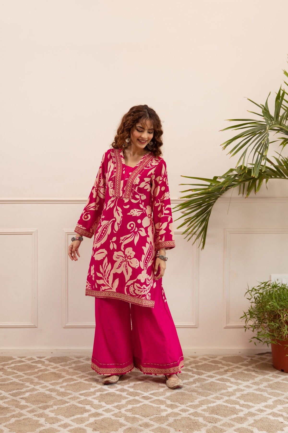 Kabool peony printed Co-ord set