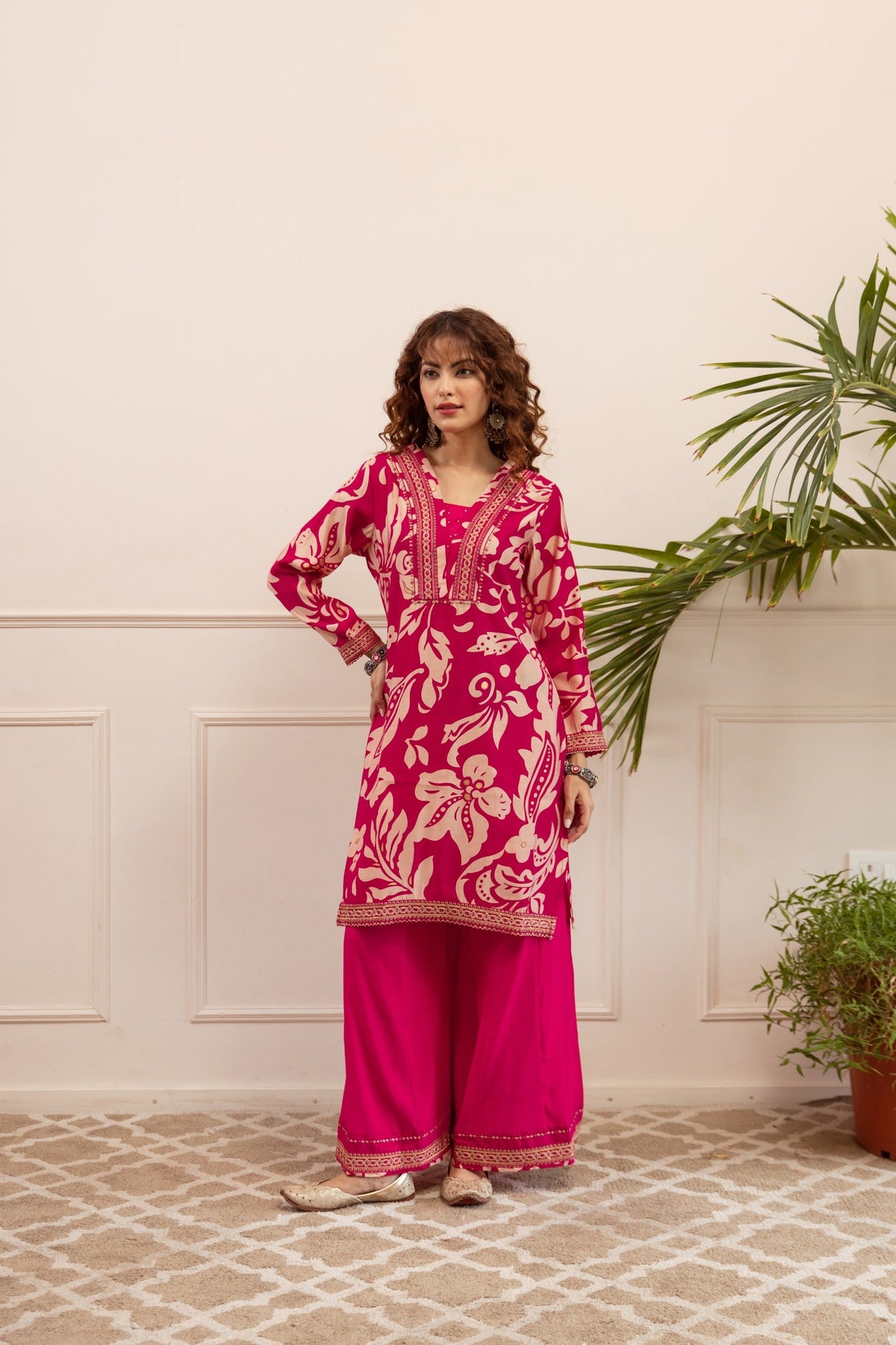 Kabool peony printed Co-ord set