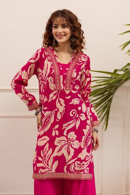 Kabool peony printed Co-ord set