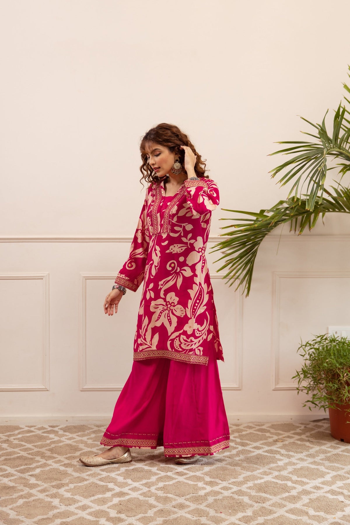 Kabool peony printed Co-ord set