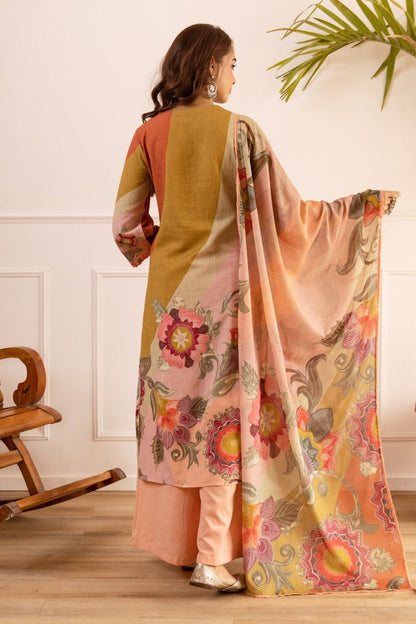 Karen Coral Cotton Suit Set