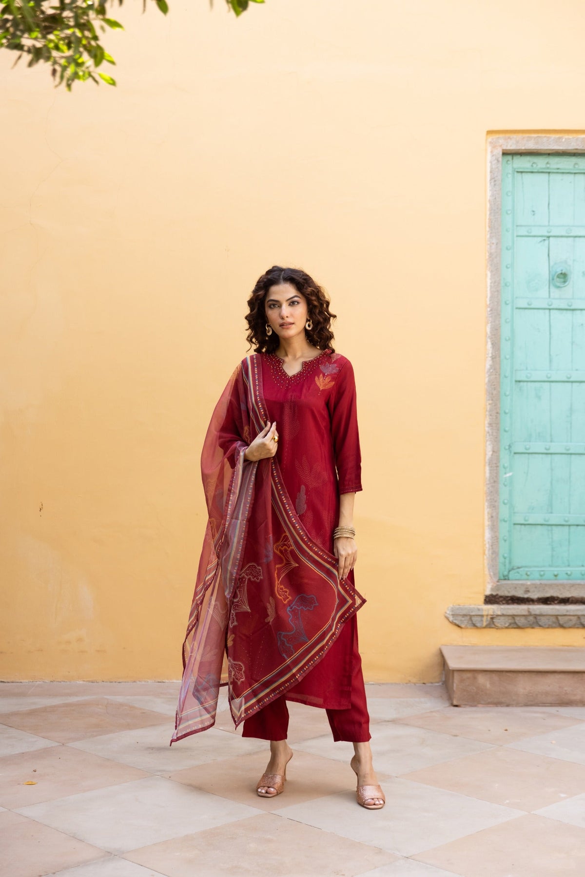 Saisha brink premium digital print suit set