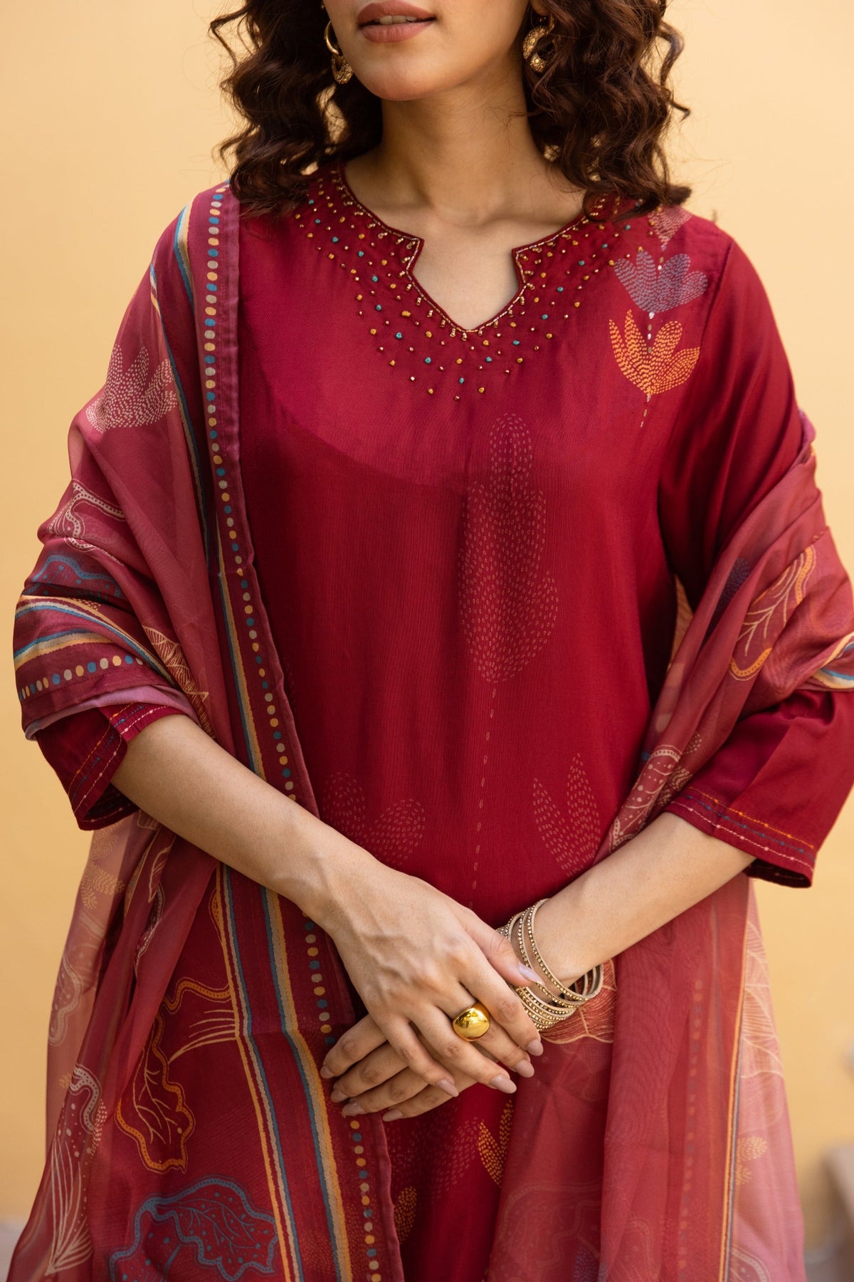 Saisha brink premium digital print suit set