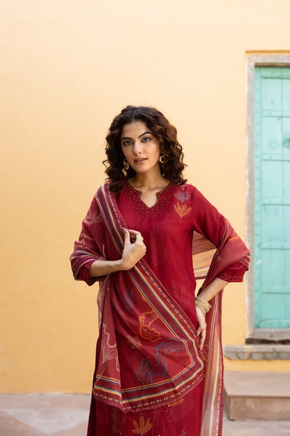 Saisha brink premium digital print suit set
