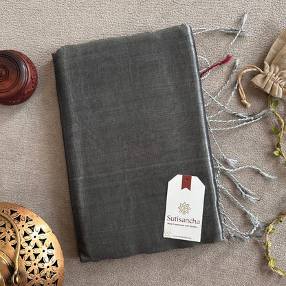 Dhiyona SS Sutisancha Grey Handloom Tissue Saree