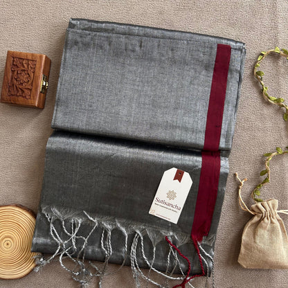 Dhiyona SS Sutisancha Grey Handloom Tissue Saree