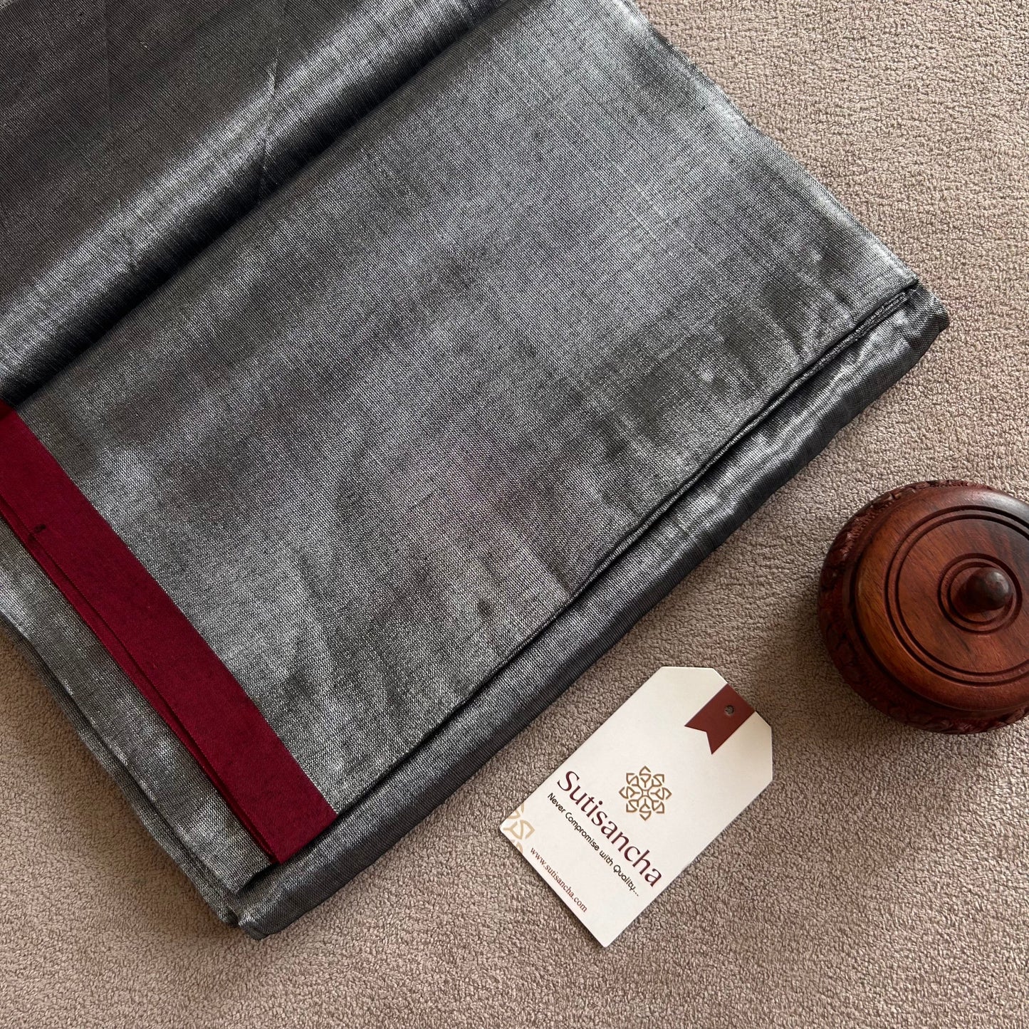 Dhiyona SS Sutisancha Grey Handloom Tissue Saree