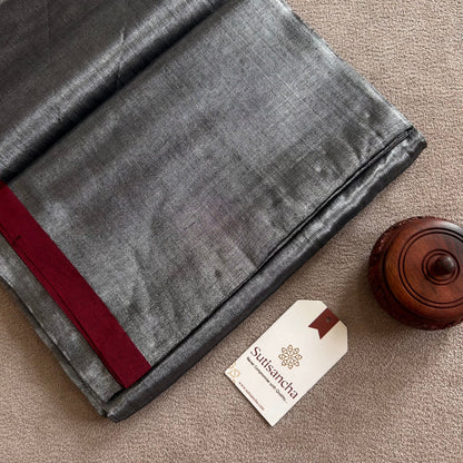 Dhiyona SS Sutisancha Grey Handloom Tissue Saree