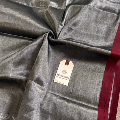 Dhiyona SS Sutisancha Grey Handloom Tissue Saree