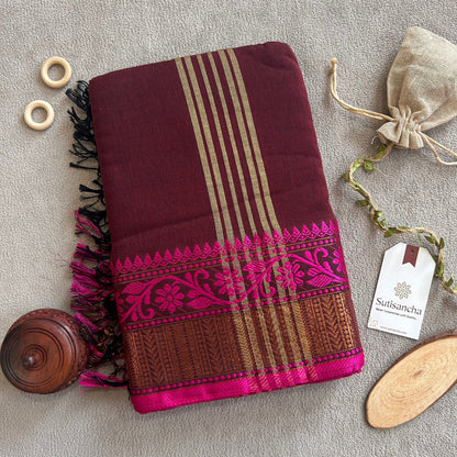 Dhiyona SS Sutisancha Heritage Bengal Cotton Saree with Timeless Weave