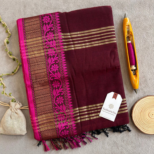 Dhiyona SS Sutisancha Heritage Bengal Cotton Saree with Timeless Weave