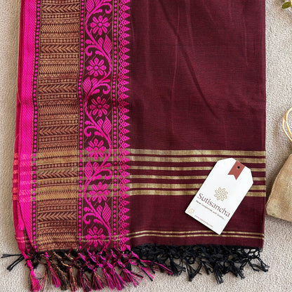 Dhiyona SS Sutisancha Heritage Bengal Cotton Saree with Timeless Weave