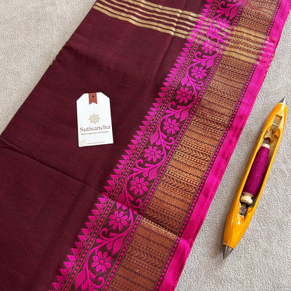 Dhiyona SS Sutisancha Heritage Bengal Cotton Saree with Timeless Weave