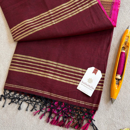 Dhiyona SS Sutisancha Heritage Bengal Cotton Saree with Timeless Weave