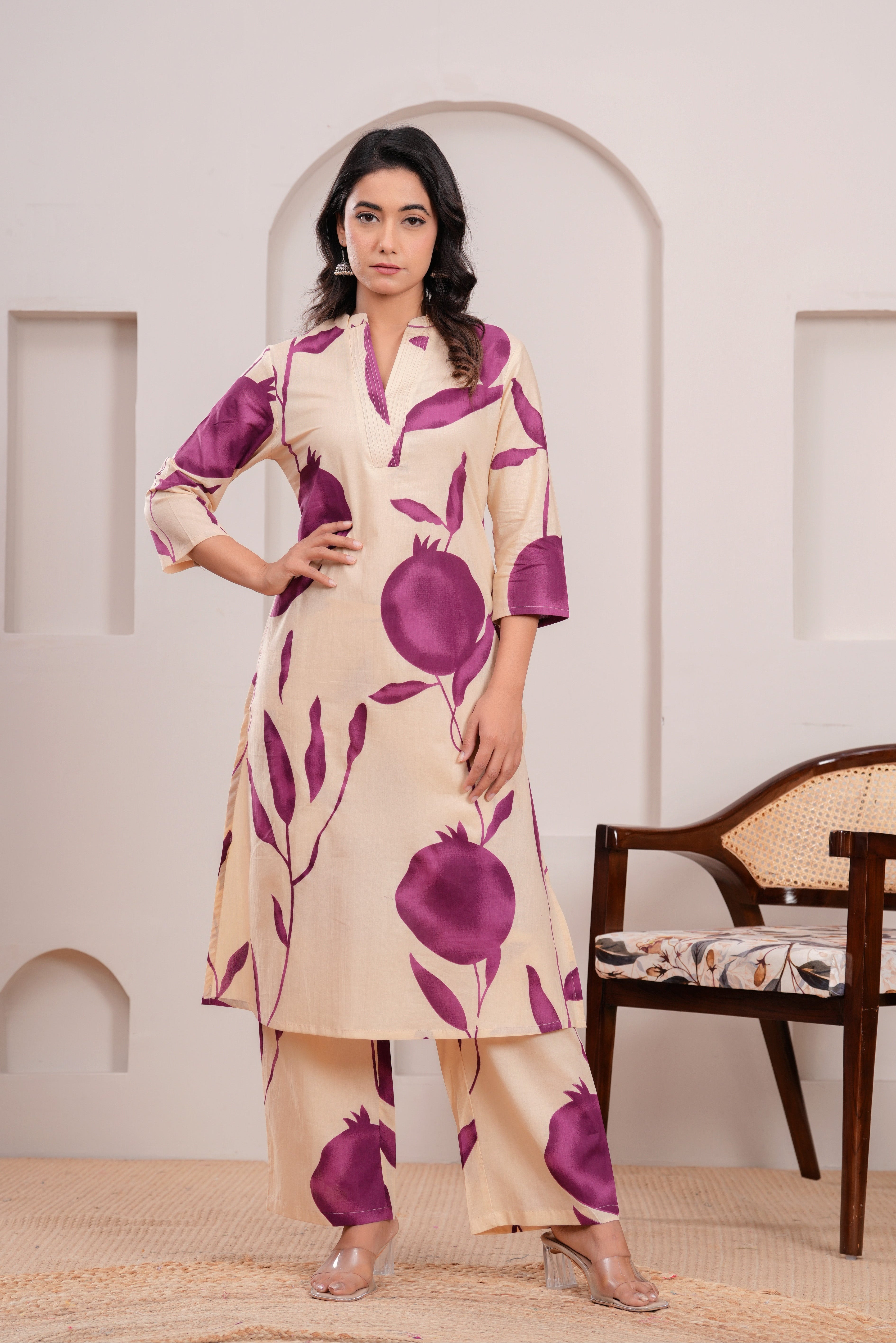 Maurya Rouge Printed Kurta Pant Set