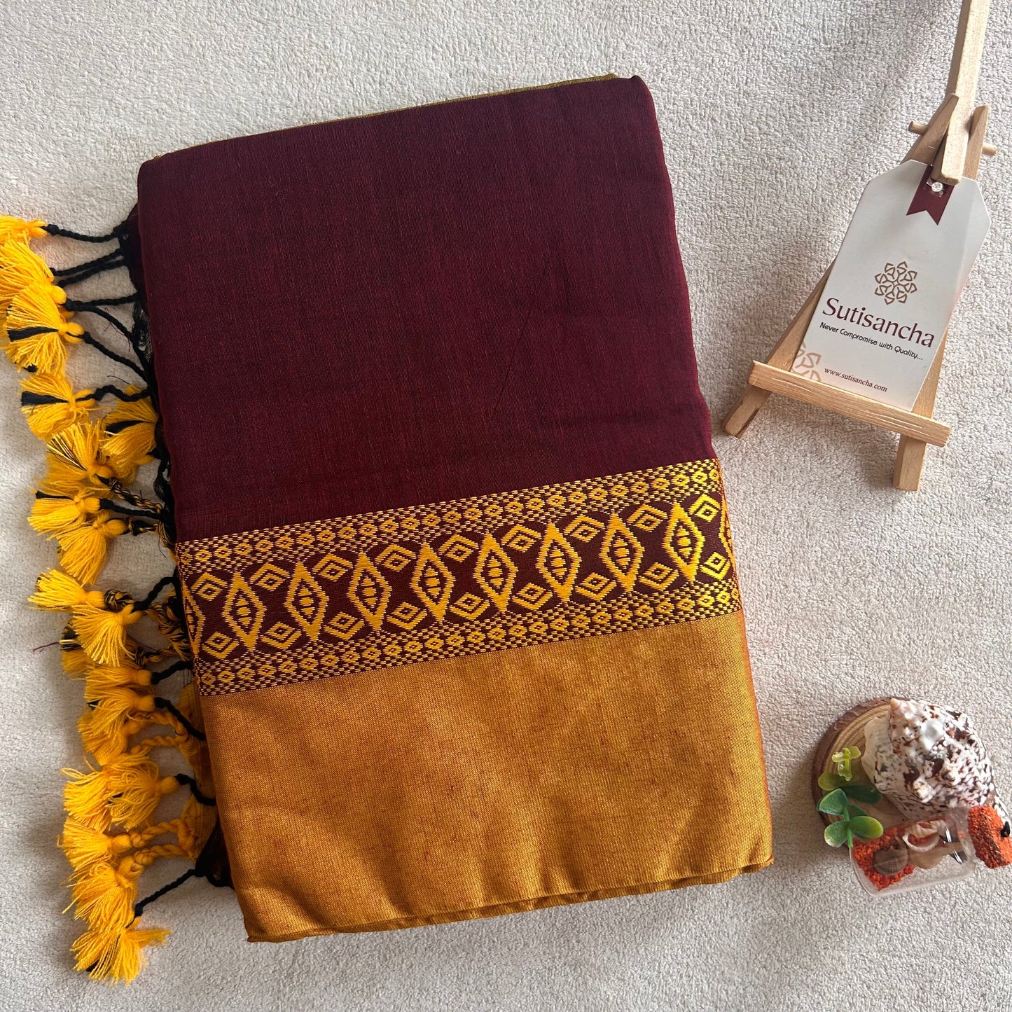 Dhiyona SS Timeless Weave Bengal Cotton Saree by Sutisancha