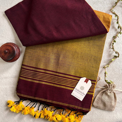 Dhiyona SS Timeless Weave Bengal Cotton Saree by Sutisancha