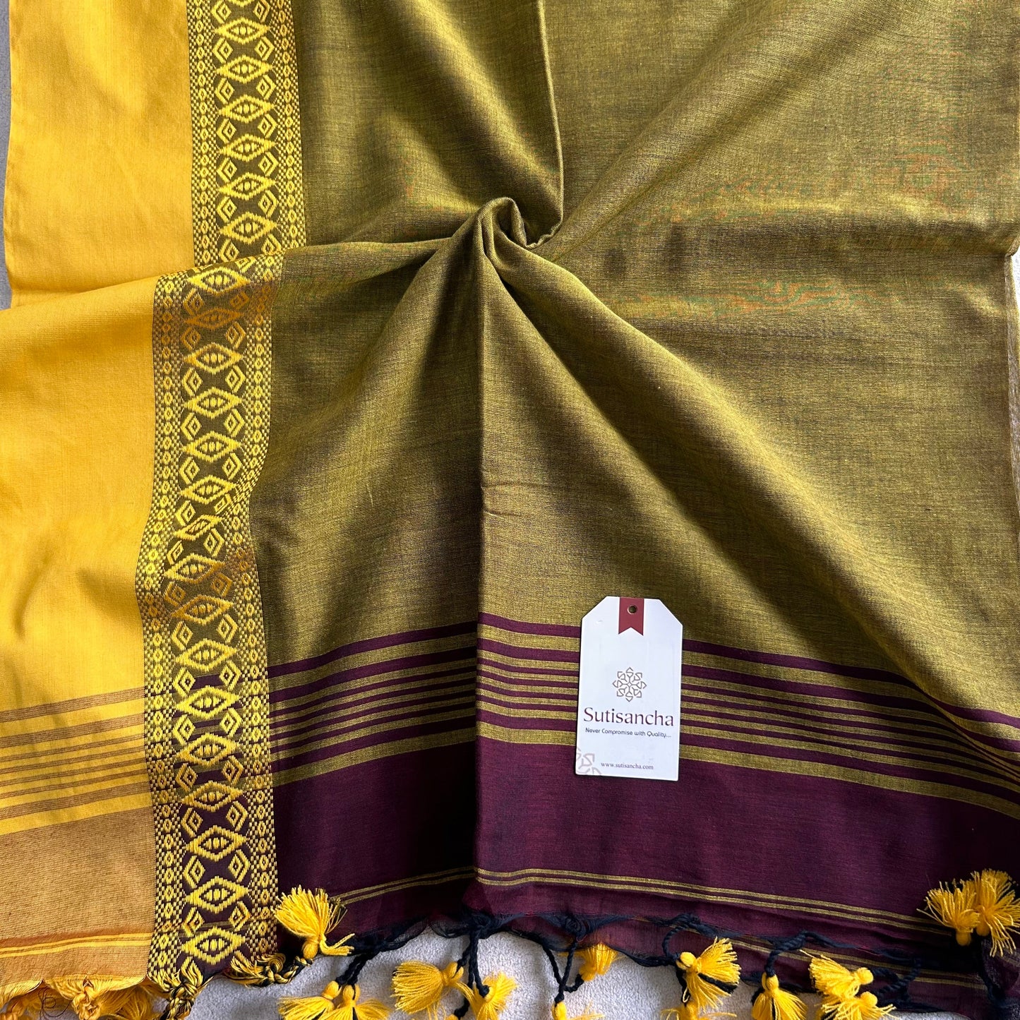 Dhiyona SS Timeless Weave Bengal Cotton Saree by Sutisancha