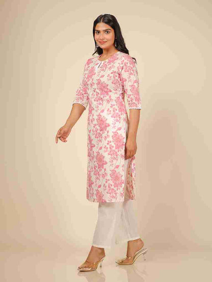 Floral Print Women's Kurta