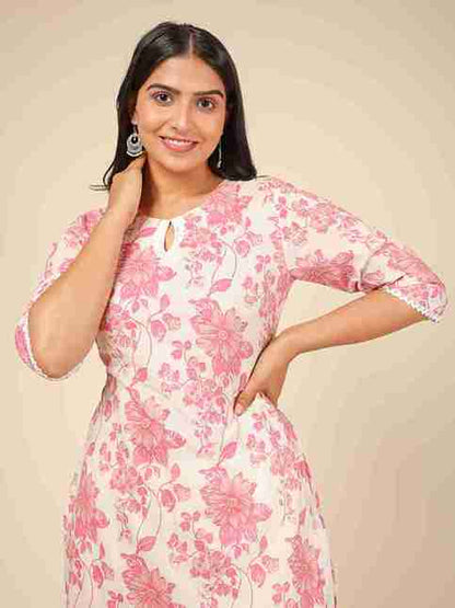 Floral Print Women's Kurta