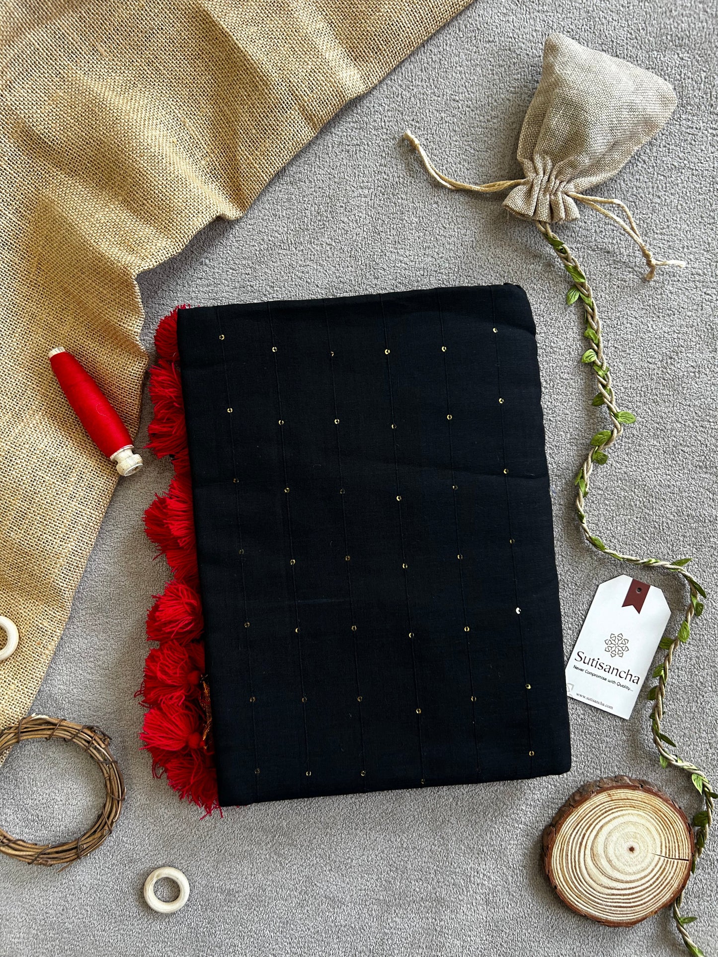 Dhiyona SS Sitaara Mul: Handwoven Sequin Elegance