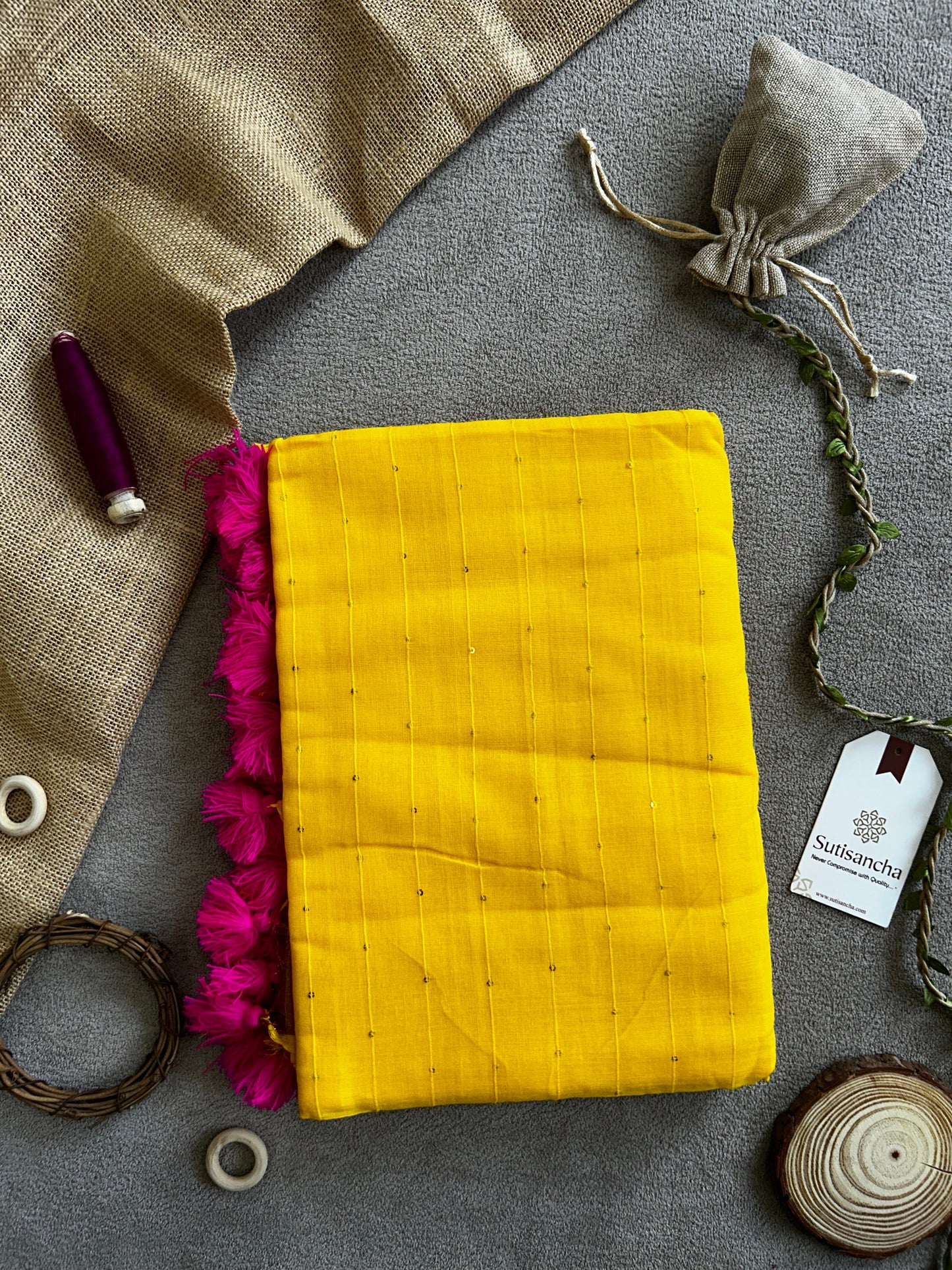 Dhiyona SS Sitaara Mul: Handwoven Sequin Elegance