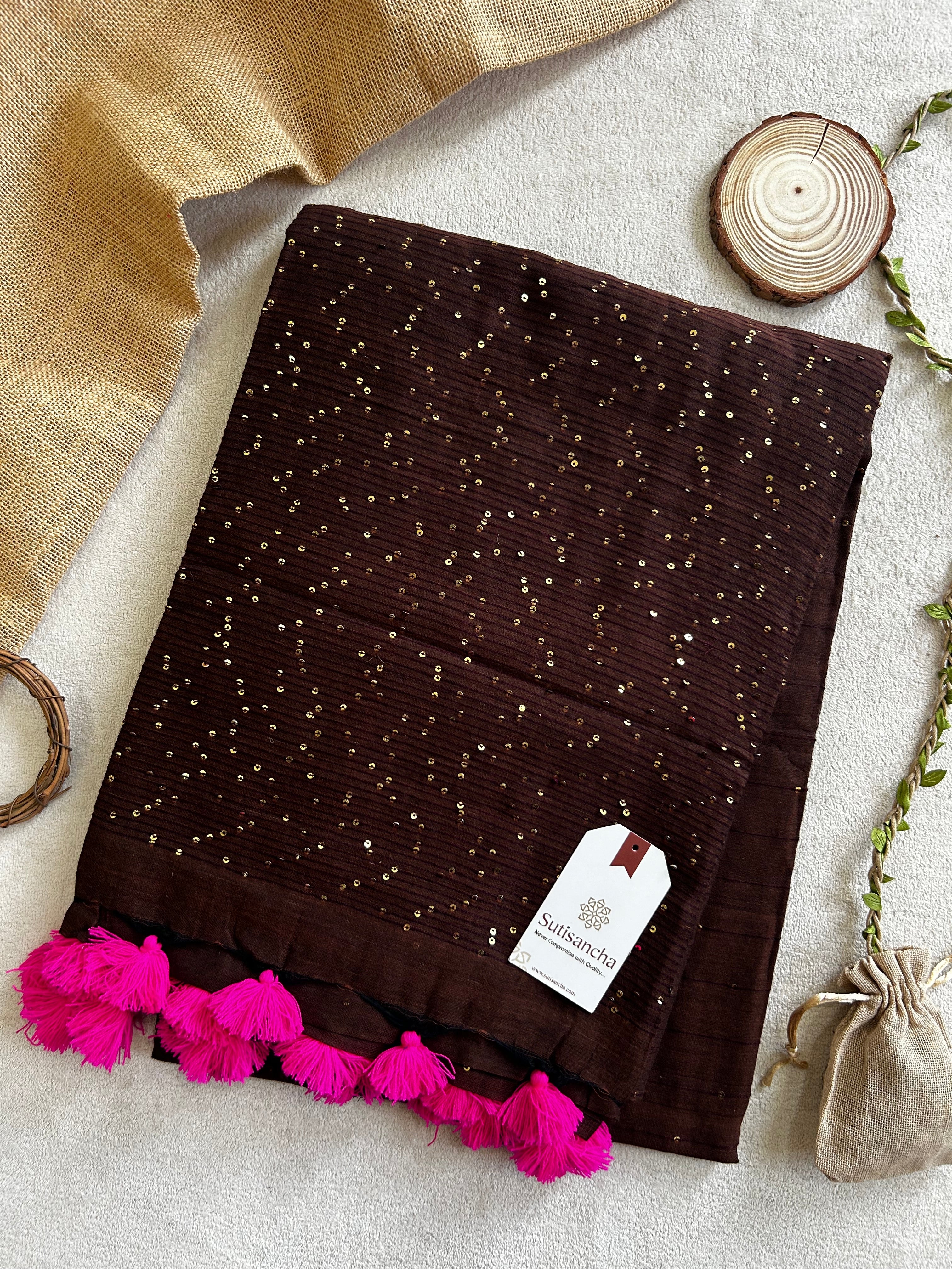Dhiyona SS Sitaara Mul: Handwoven Sequin Elegance