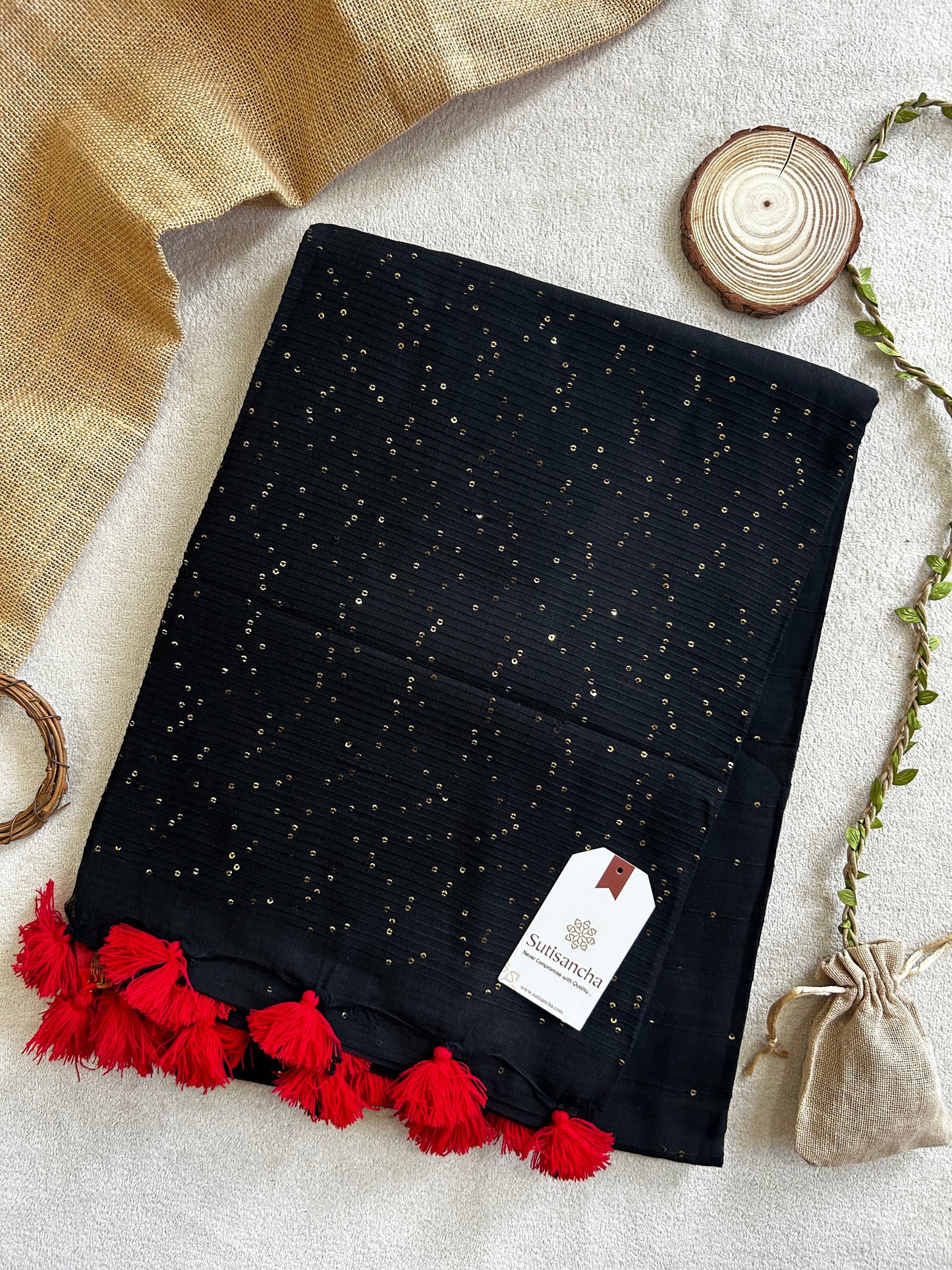 Dhiyona SS Sitaara Mul: Handwoven Sequin Elegance