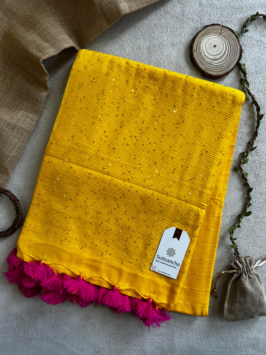 Dhiyona SS Sitaara Mul: Handwoven Sequin Elegance