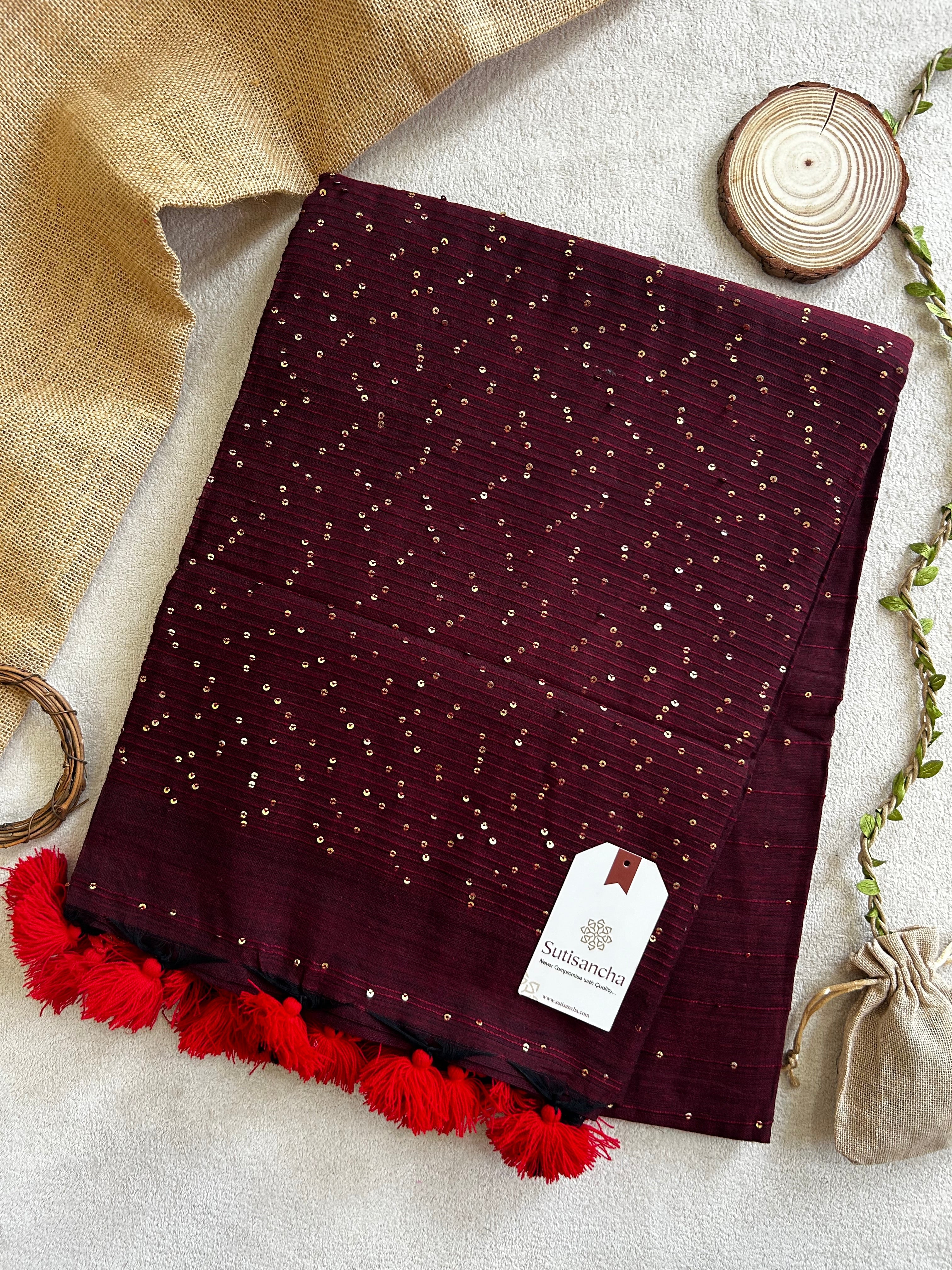 Dhiyona SS Sitaara Mul: Handwoven Sequin Elegance