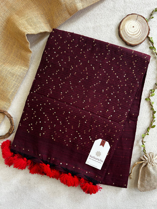 Dhiyona SS Sitaara Mul: Handwoven Sequin Elegance
