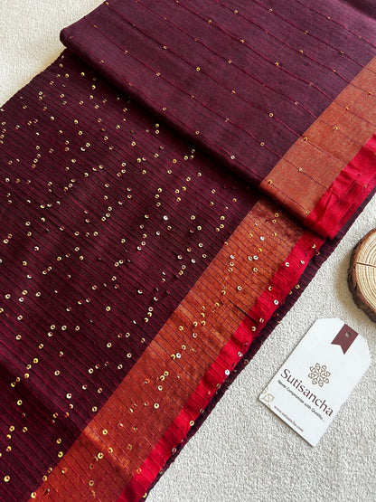 Dhiyona SS Sitaara Mul: Handwoven Sequin Elegance