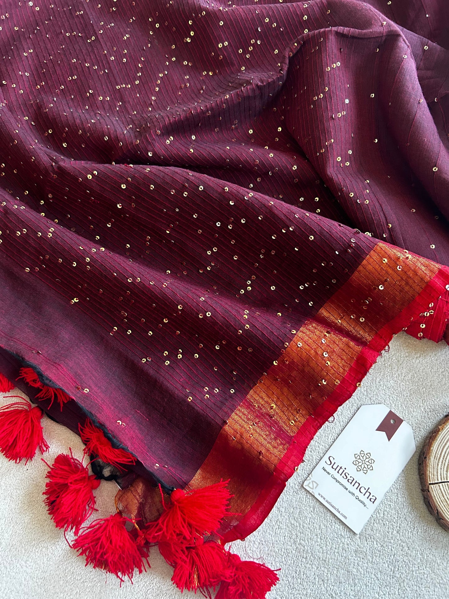 Dhiyona SS Sitaara Mul: Handwoven Sequin Elegance