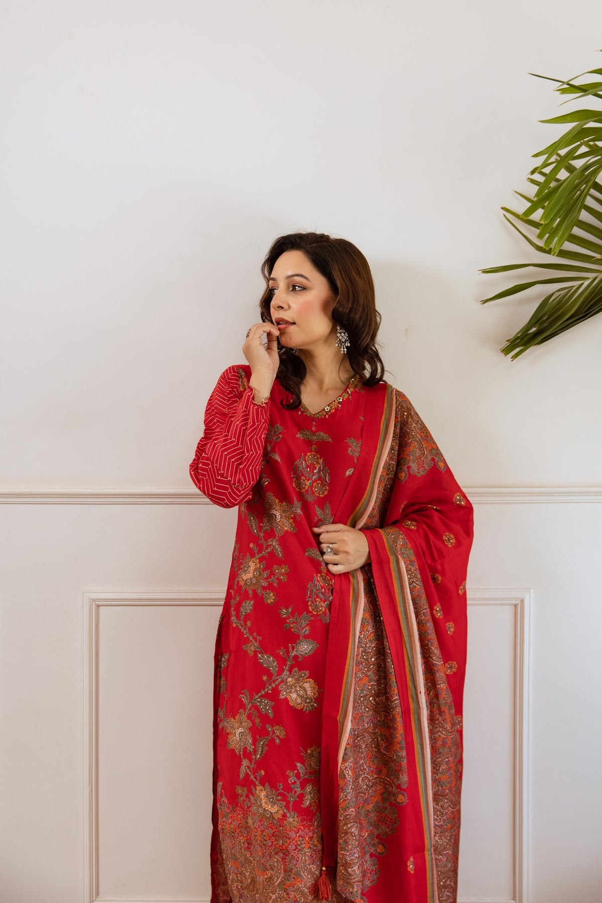 Bakul Carmine Full Work Suit Set