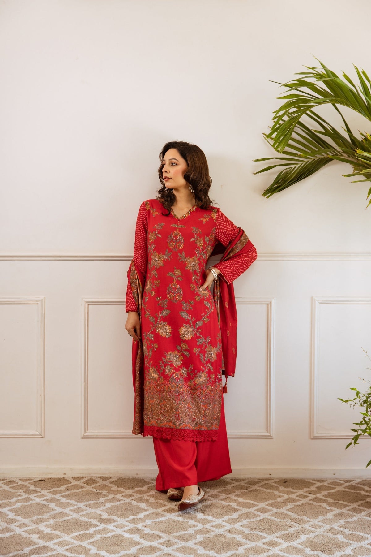 Bakul Carmine Full Work Suit Set