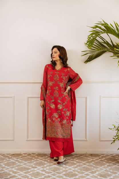 Bakul Carmine Full Work Suit Set