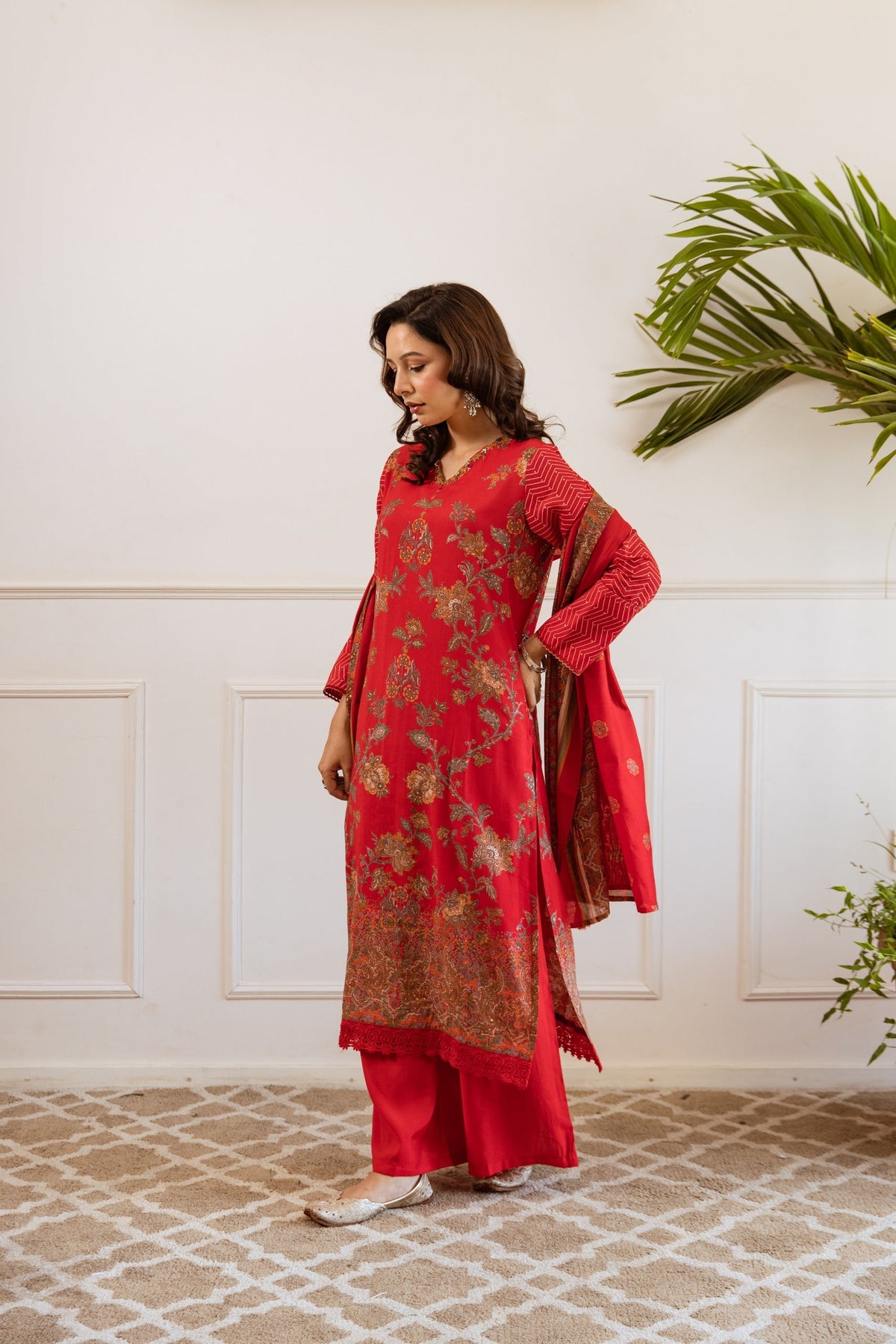 Bakul Carmine Full Work Suit Set