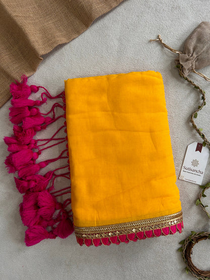 Dhiyona SS Tassel Bliss Mul Cotton Saree